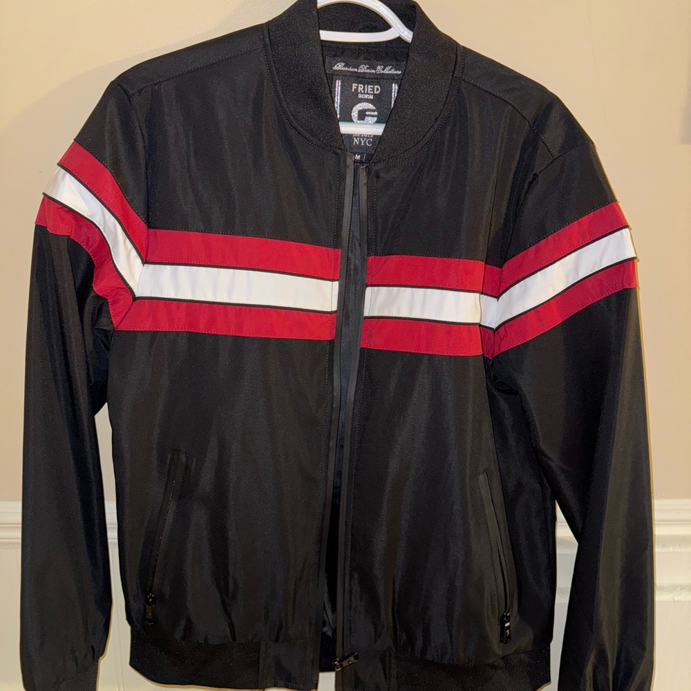 Men's Black and Red Jacket